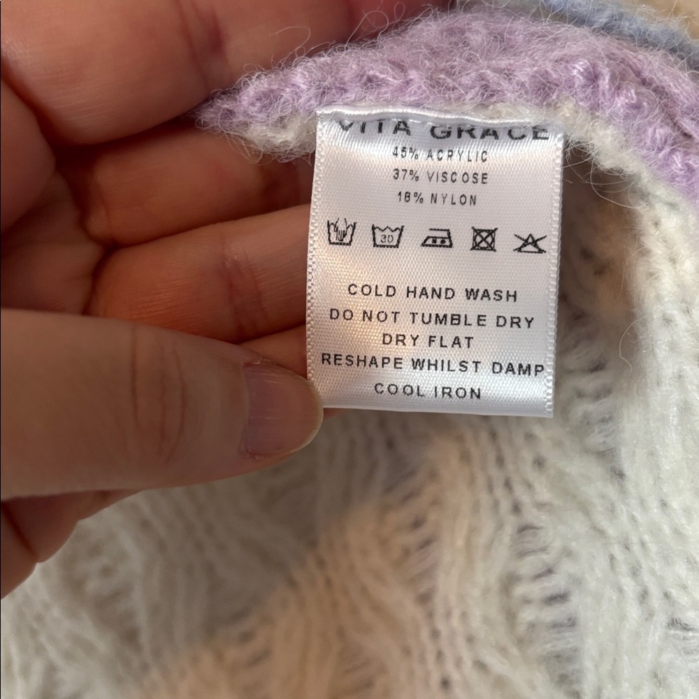 Vita Grace Knitted Pastel Cardigan - Picture 6 of 7